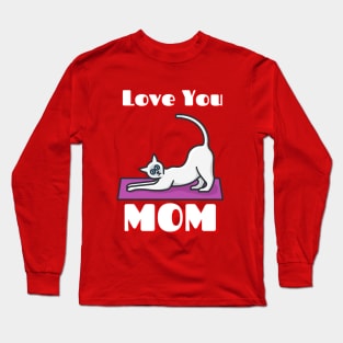 Cat Mom typography design, Gift to Mom, Pet Lover merch, Cat design, Cat Mama design, Cat Lover Gift Long Sleeve T-Shirt